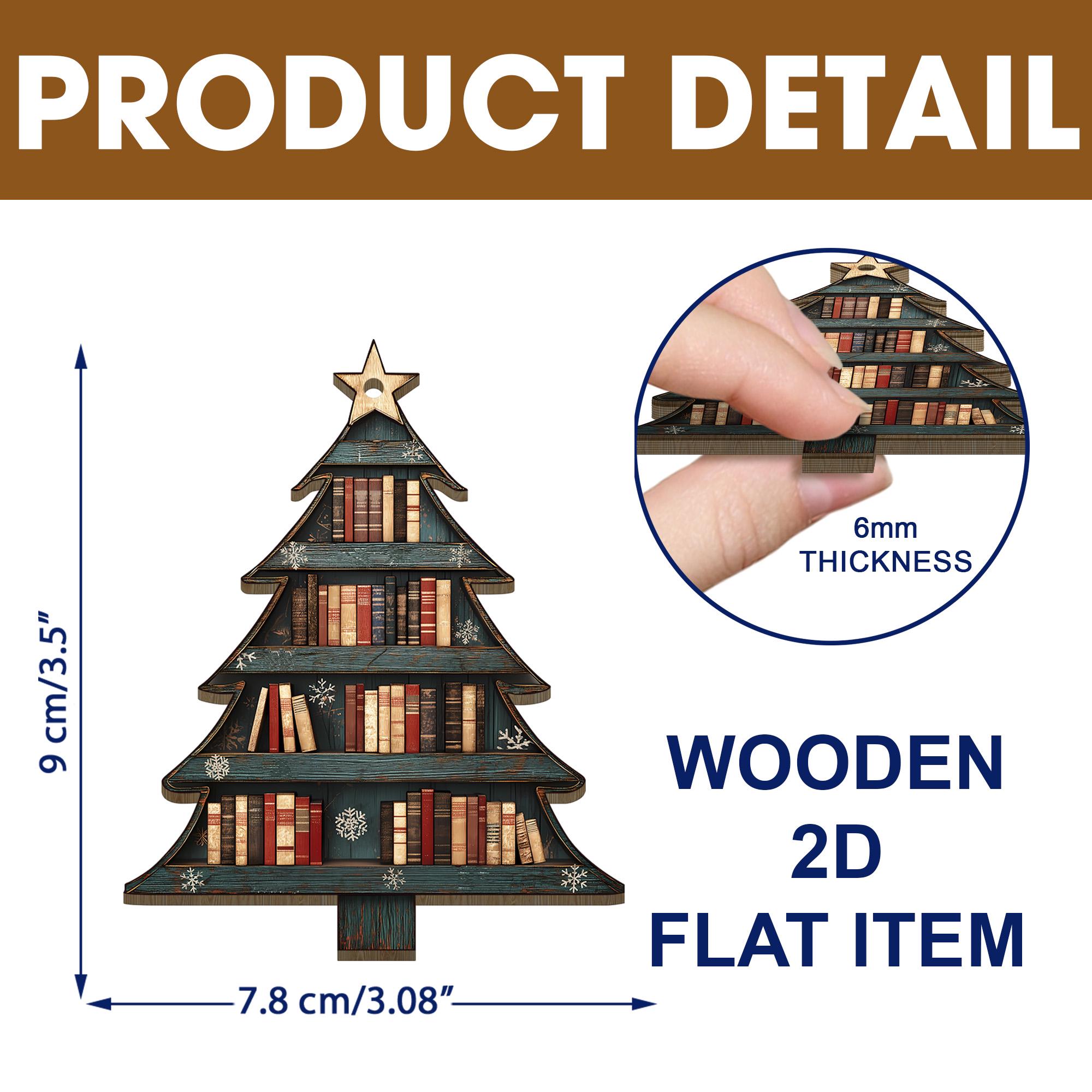 🎄📚 Festive Book Tree Ornament - Perfect Holiday Gift for Book Lovers, Book Club & Book Exchange 🎁