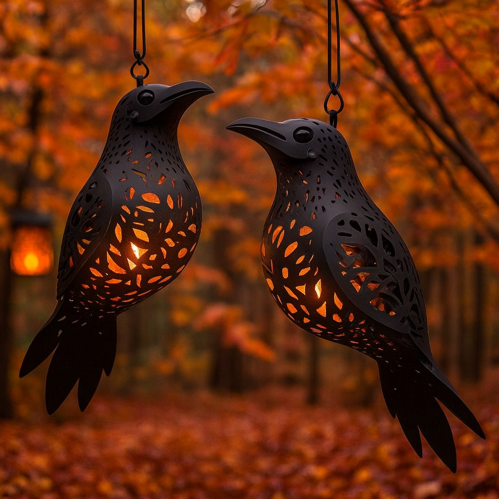 🖤 Gothic Raven Hanging Lantern - Unique Halloween & Gothic Gift 🎁