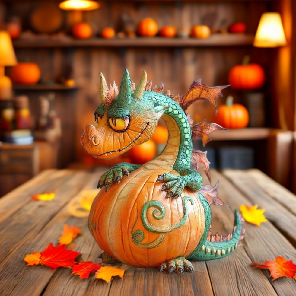 🎁🐉 Pumpkin Dragon – Magical Gift Guardian for Holidays & Special Occasions!