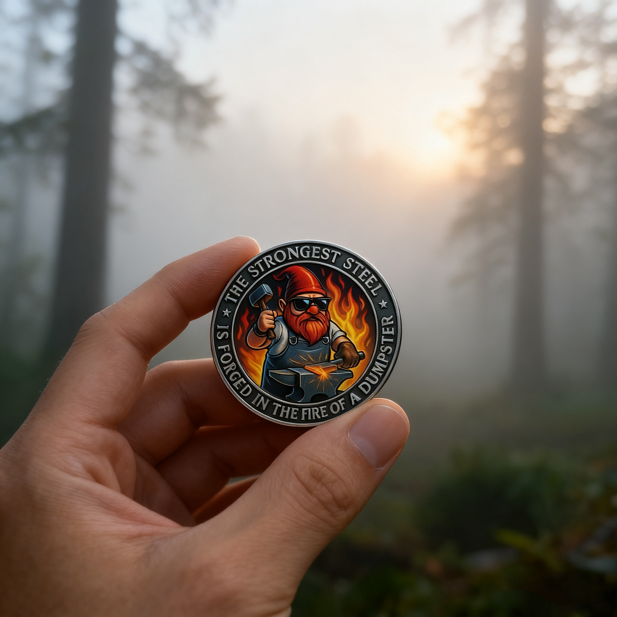 🎁🔥 Dumpster Fire Challenge Coin – Perfect Gift for Holidays & Special Occasions