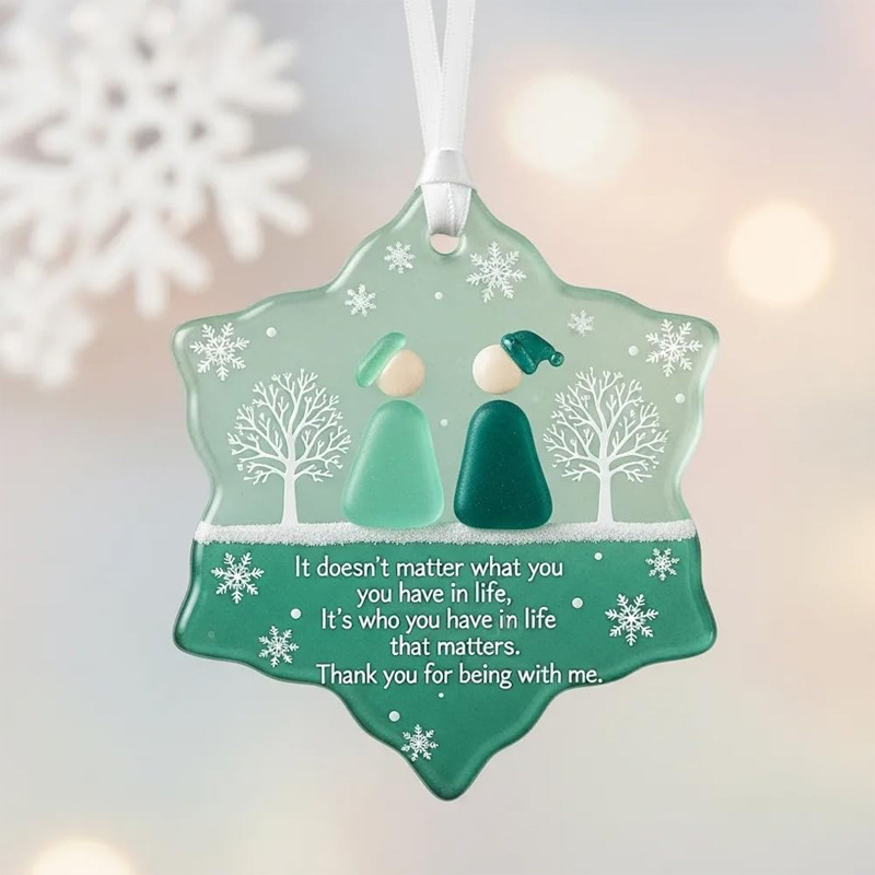 Festive Friendship Sea Glass Keepsake 🎁🌟 – Perfect Holiday & Special Occasion Gift!