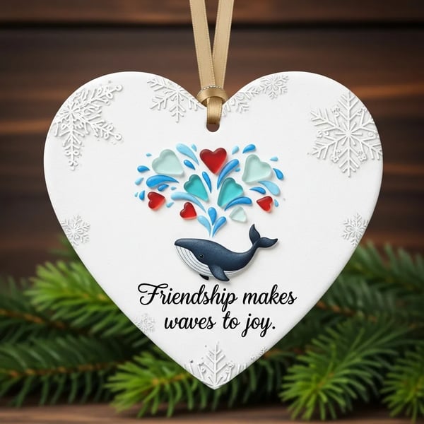 💙🌊Heartfelt Friendship Ornaments—Perfect Gift for Holidays & Special Occasions