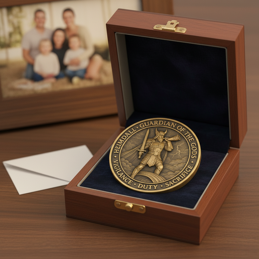 ⚔️ Heimdall Challenge Coin – The Perfect Guardian’s Gift for Holidays & Special Occasions 🎁