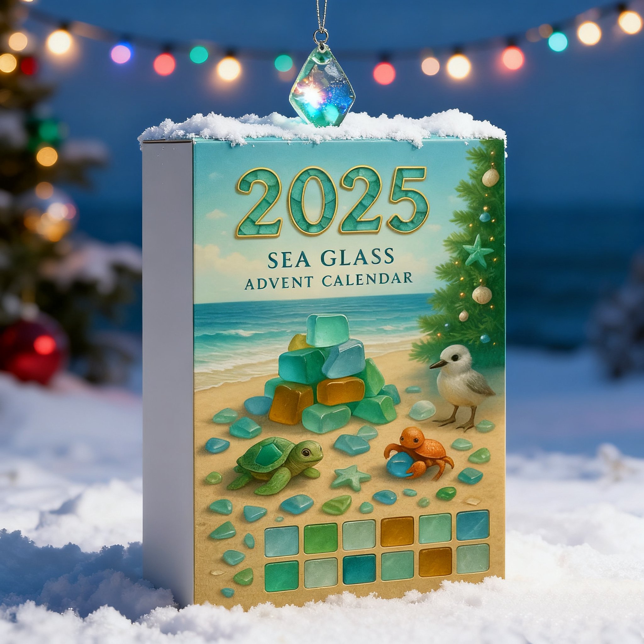 🎁✨ Sea Glass Christmas Tree Advent Calendar - Perfect Holiday Gift for Special Occasions