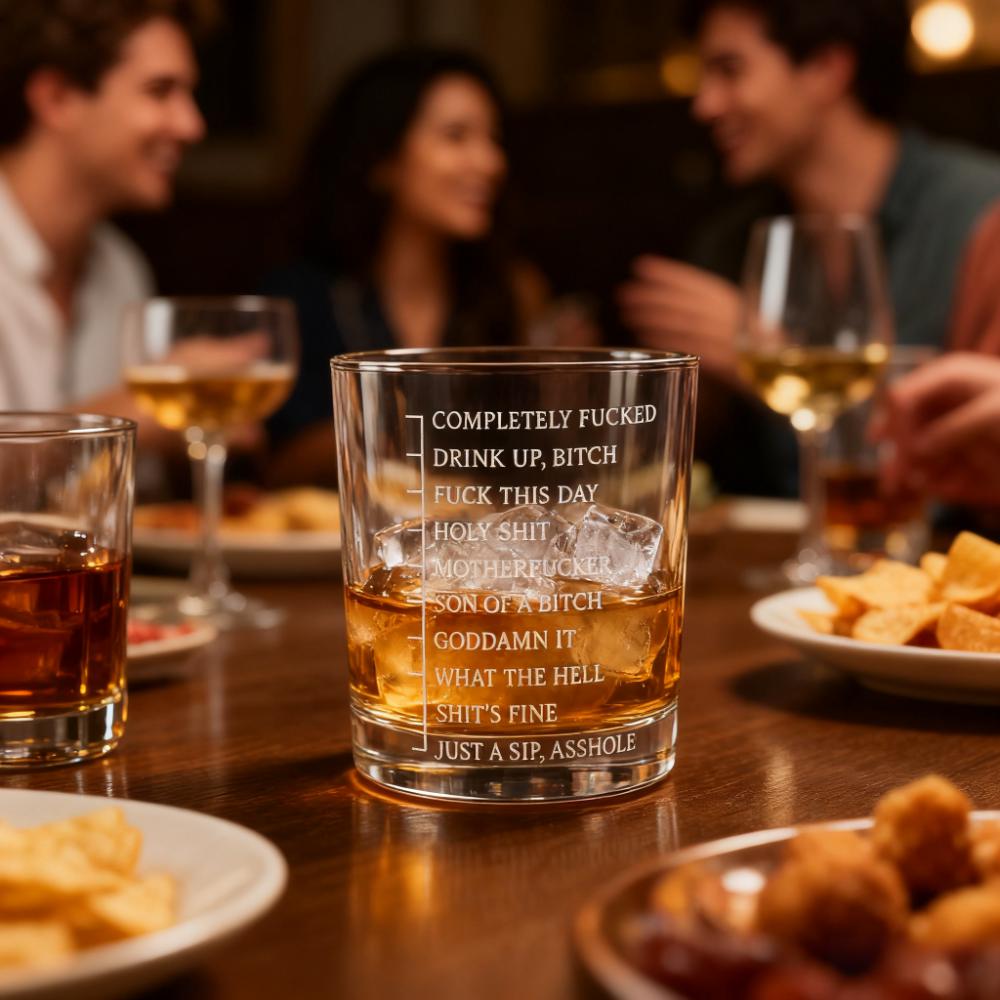 🎁🤣 Hilarious Whiskey Glass - Perfect Gift for Holidays & Special Occasions!