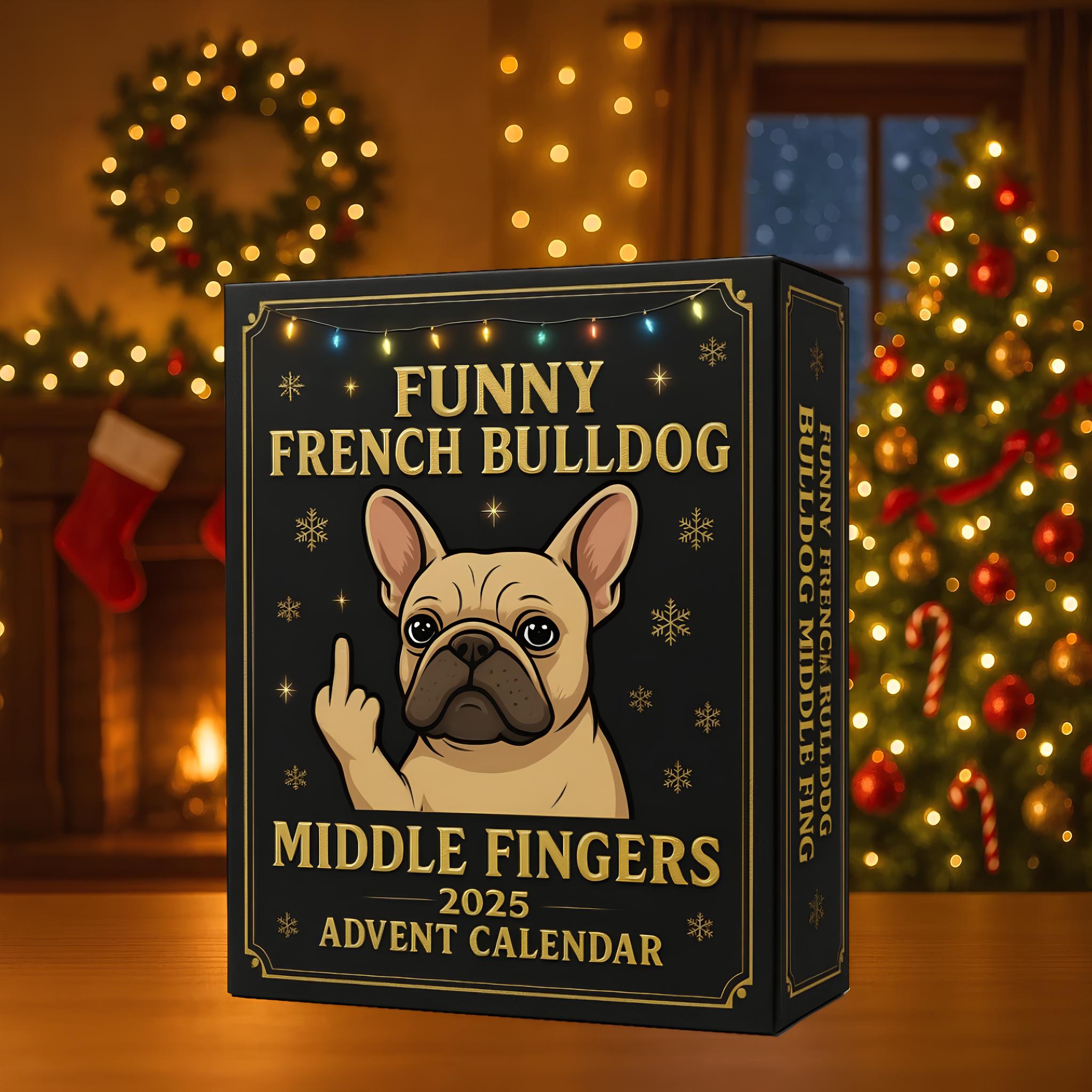 🎄2025 Funny French Bulldog Advent Calendar – Perfect Holiday & Christmas Gift! 🐶