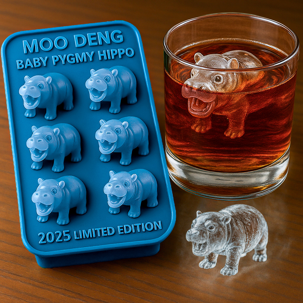 PYGMY HIPPO Moo Deng Ice Mold 🎁❄️ – Perfect Gift for Holidays & Special Occasions!