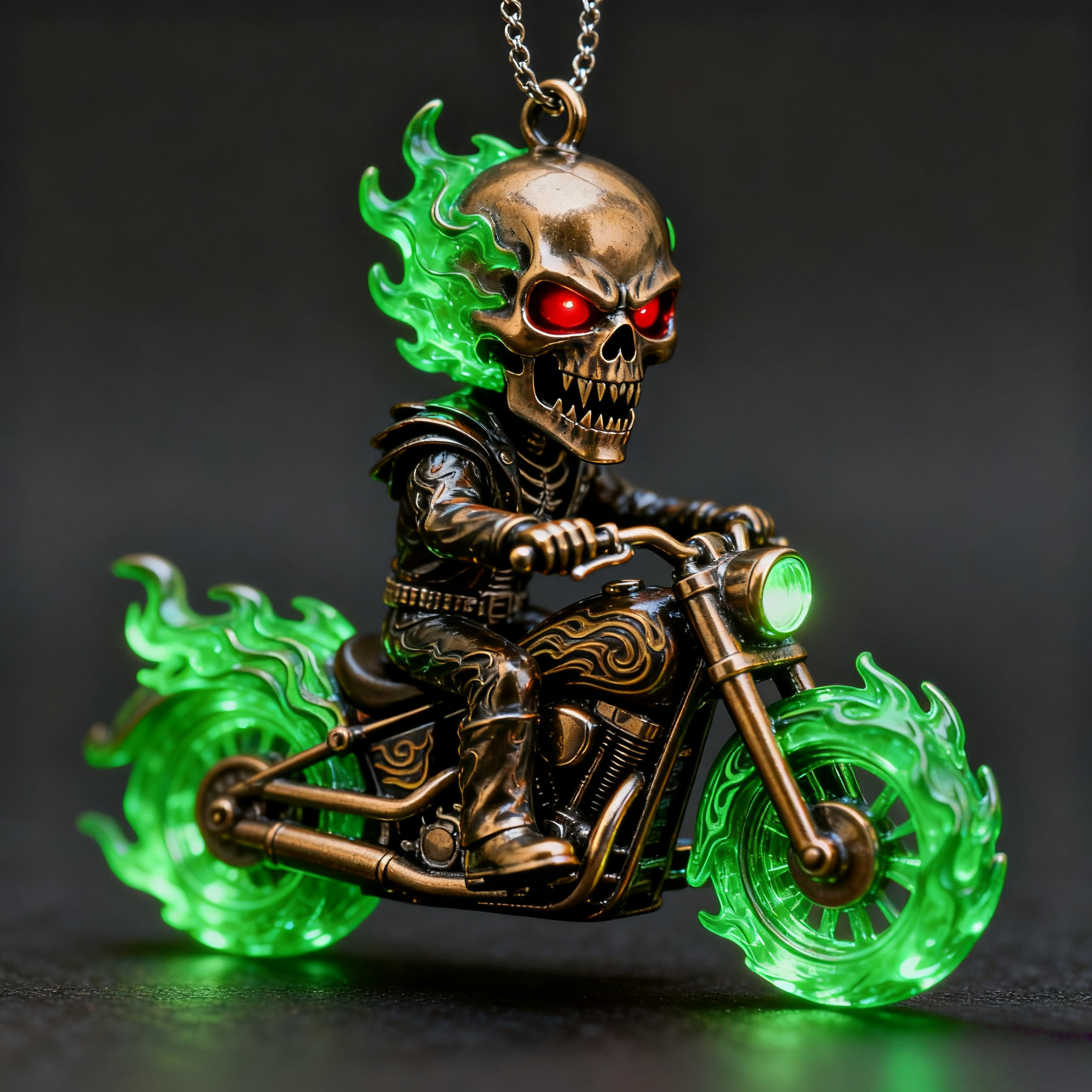 🔥 Blazing Skull Biker Ornament - Perfect Holiday & Special Occasion Gift 🎁