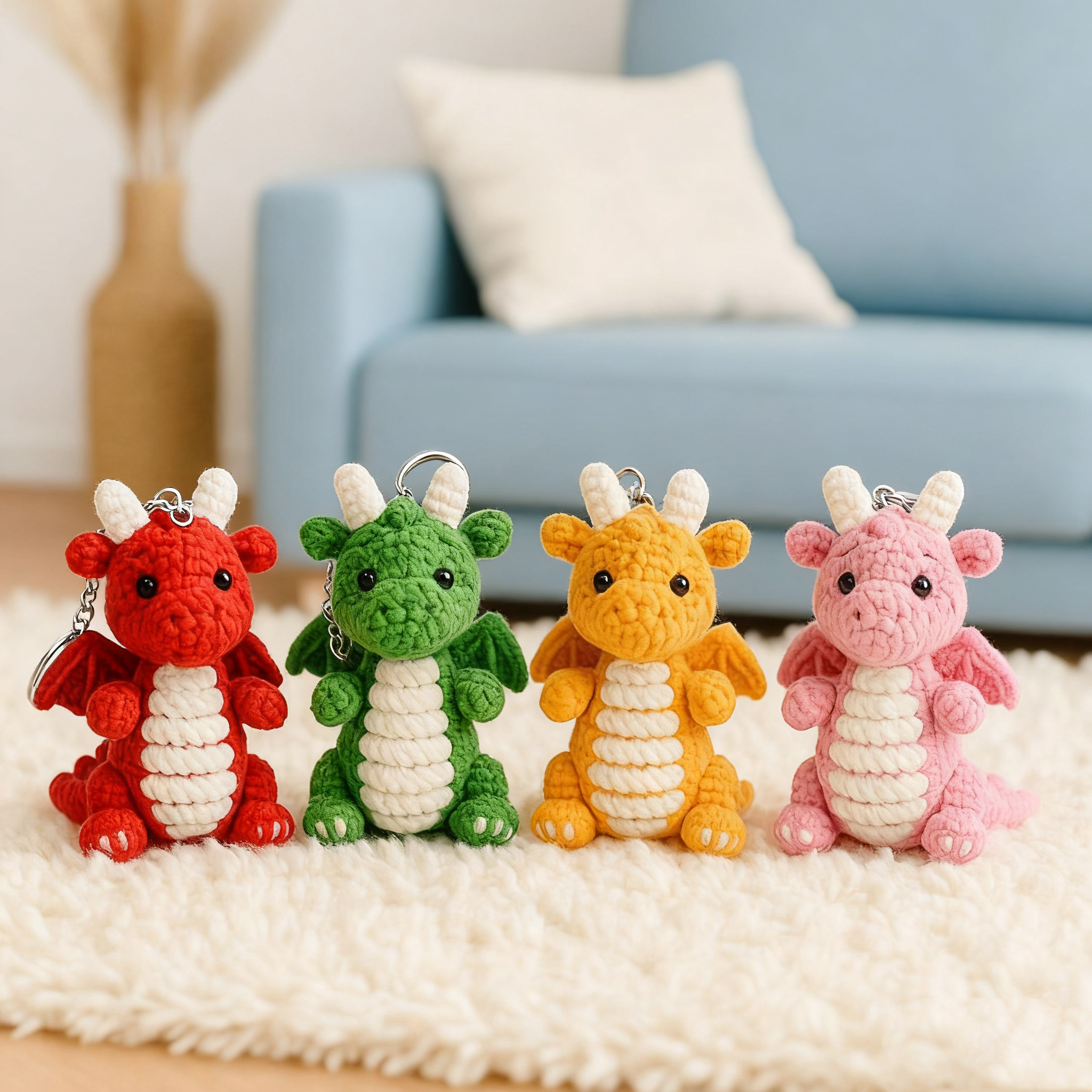 🔥Adorable Flame Dragon Keychain – Perfect Gift for Holidays & Special Occasions! 🎁