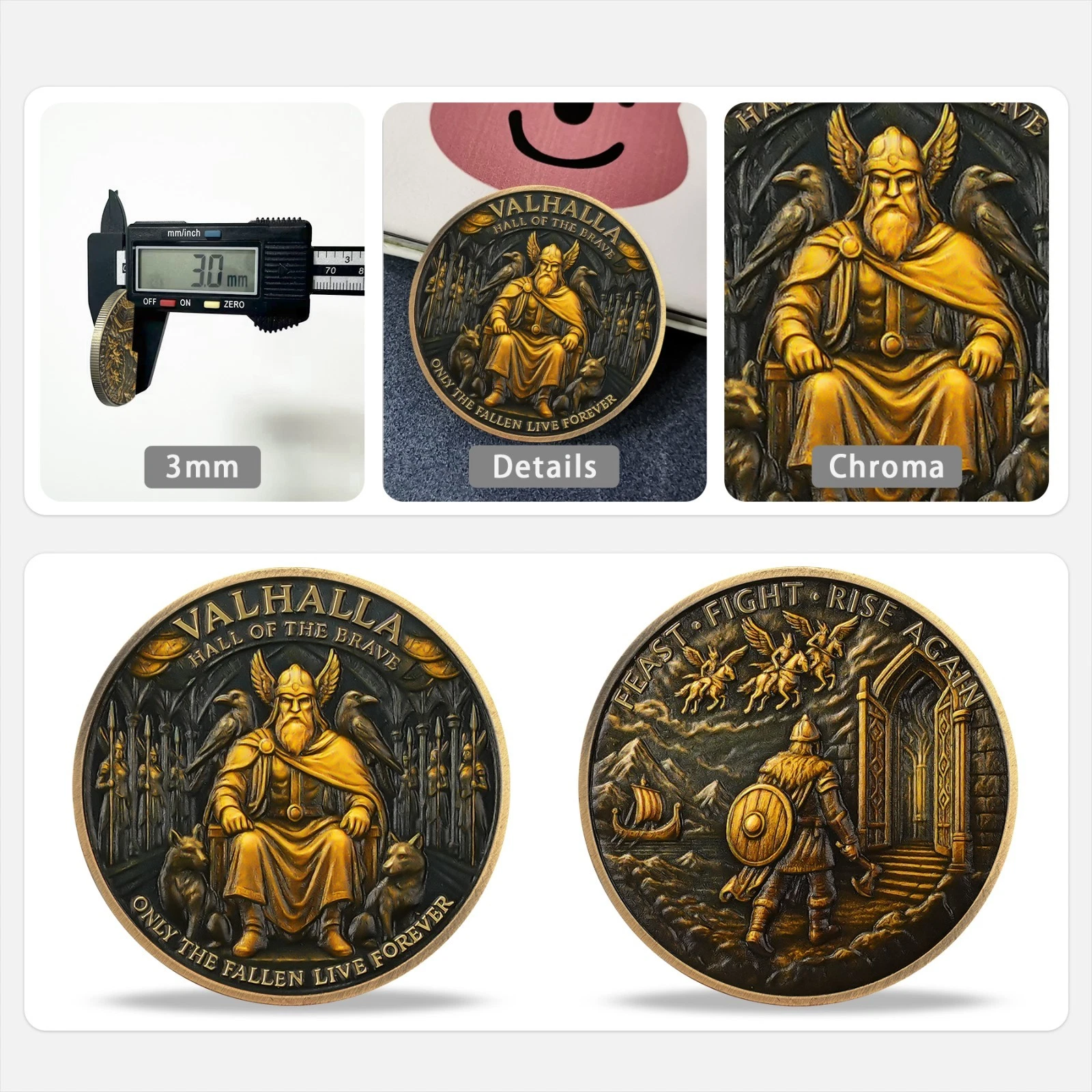 Valhalla Viking Legend Challenge Coin 🛡️🎁 - Perfect Gift for Holidays & Special Occasions