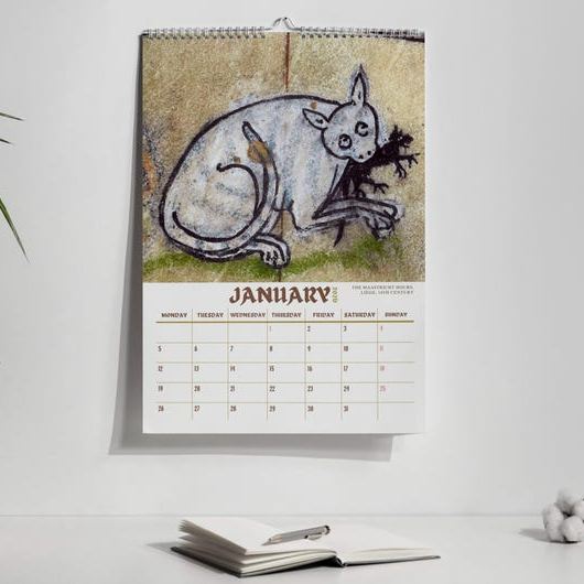 Ugly Medieval Cats 2026 Wall Calendar 🎁📅 – Perfect Holiday & Special Occasion Gift!