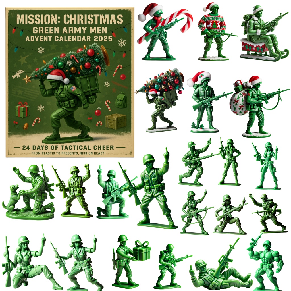 🎁 Perfect Holiday Gift! MISSION: CHRISTMAS – Green Army Men Advent Calendar 🎄