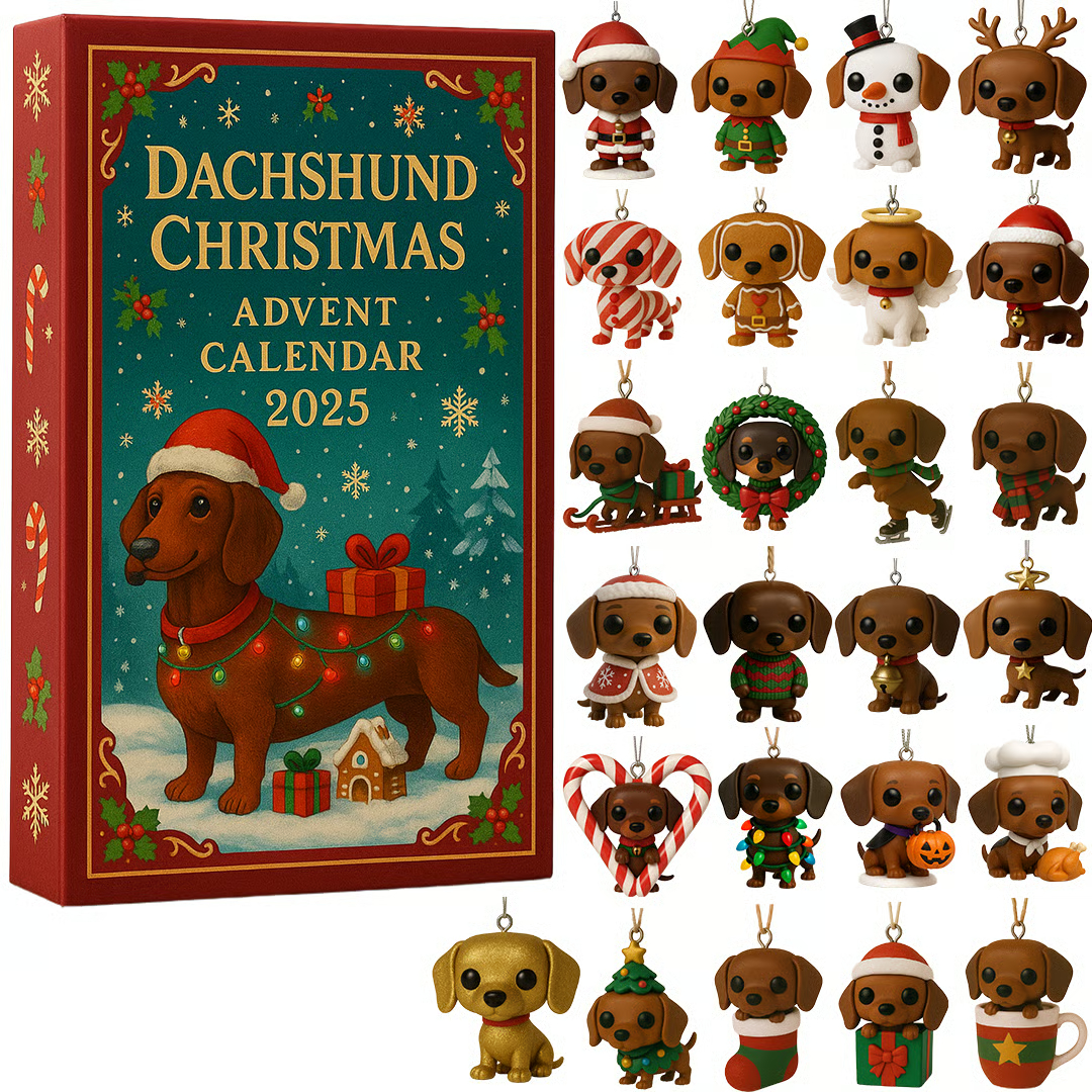 🎁🐶 Festive Dachshund Advent Calendar 2025 – Perfect Holiday Gift!