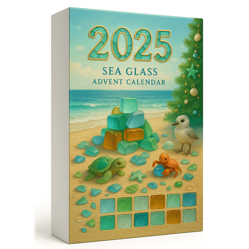 🎄✨Christmas Gift Idea—Sea Glass Advent Calendar Tree for Holidays & Special Occasions