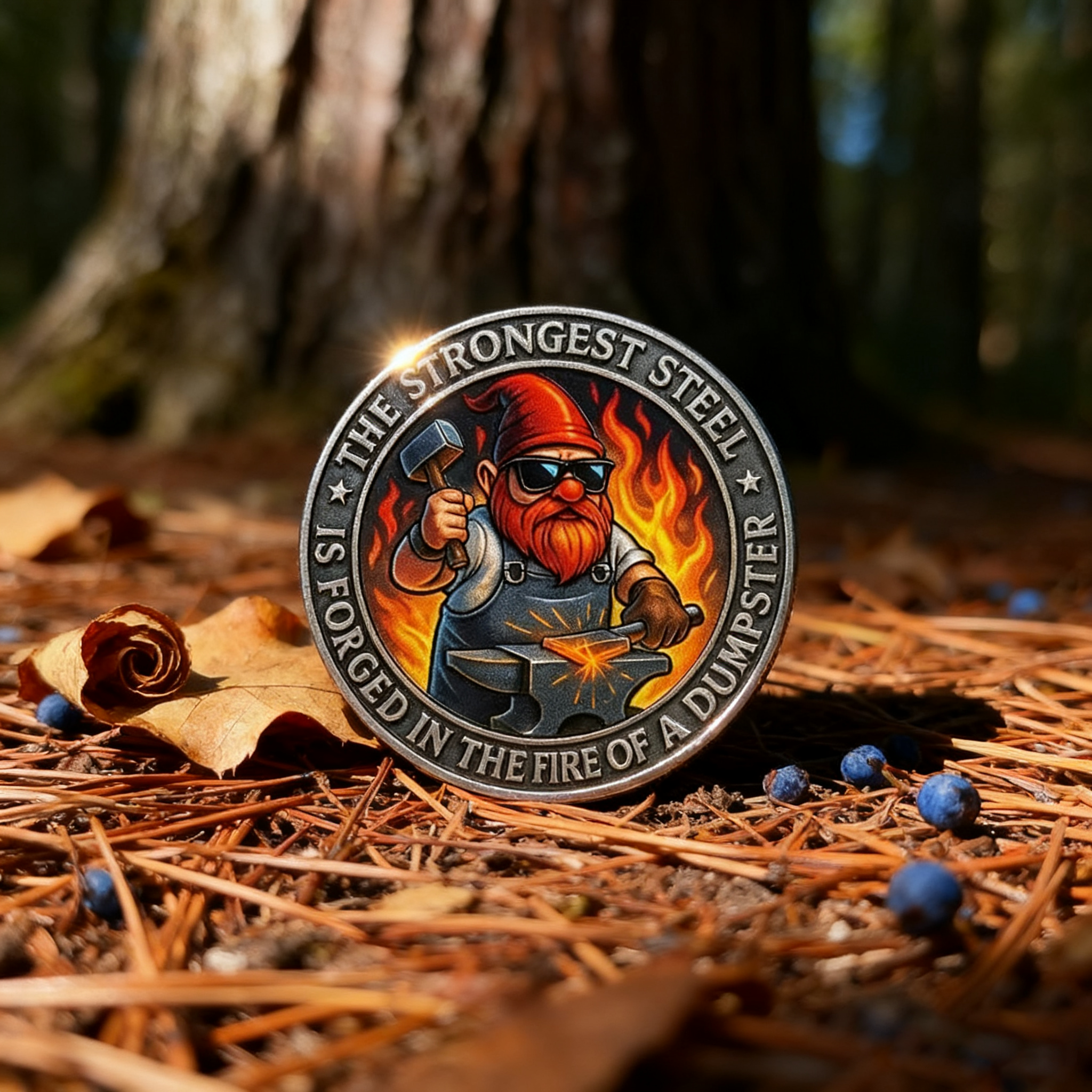 🎁🔥 Dumpster Fire Challenge Coin – Perfect Gift for Holidays & Special Occasions