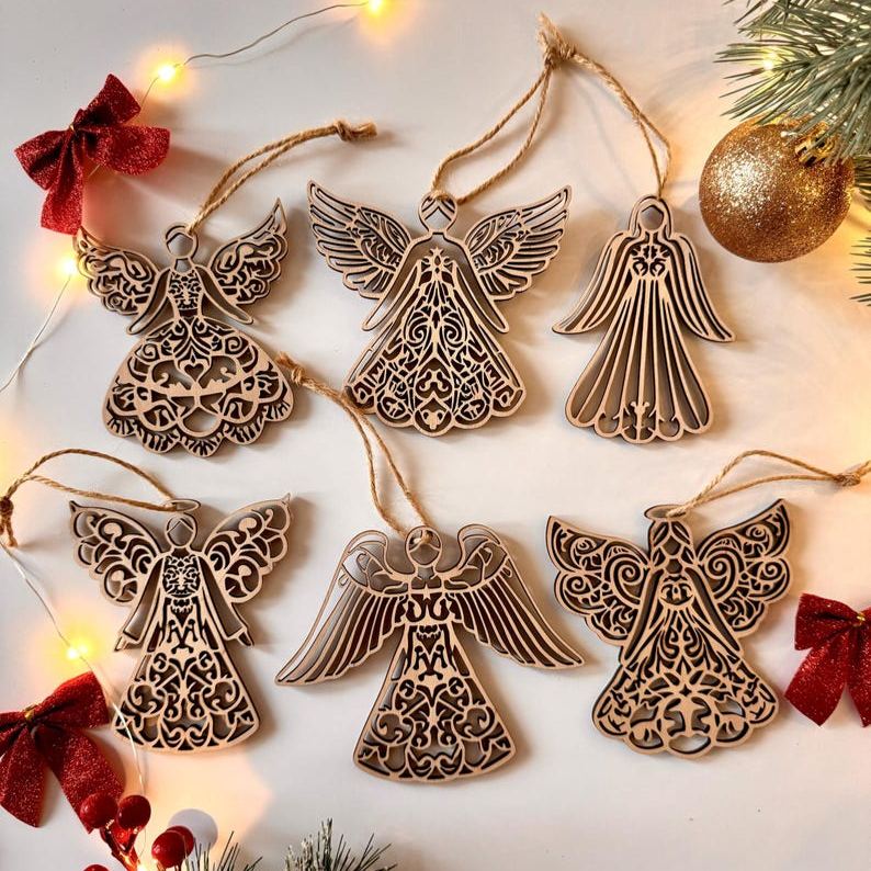 🎁👼 Wooden Angel Ornament – Perfect Holiday & Special Occasion Gift