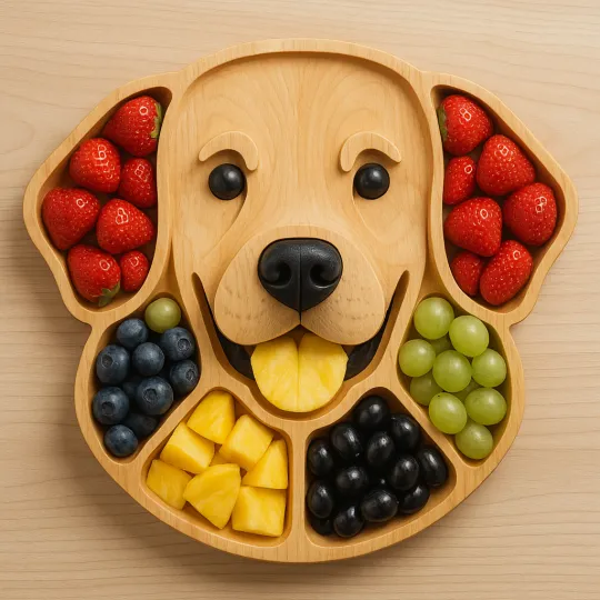 🎄🐶 Festive Dog-Shaped Wooden Plate – Perfect Holiday & Special Occasion Gift!