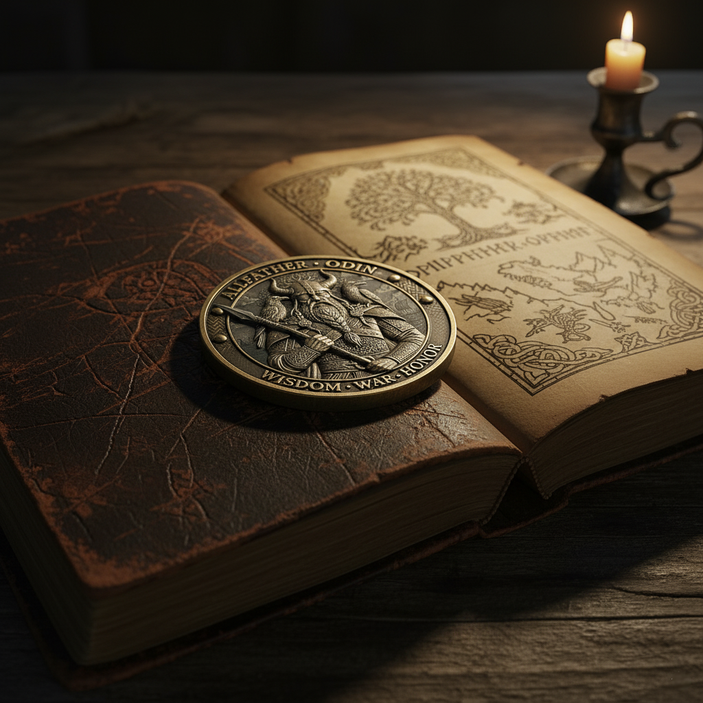🌟 ODIN Challenge Coin – Allfather Spirit – Perfect Gift for Holidays & Special Occasions 🎁