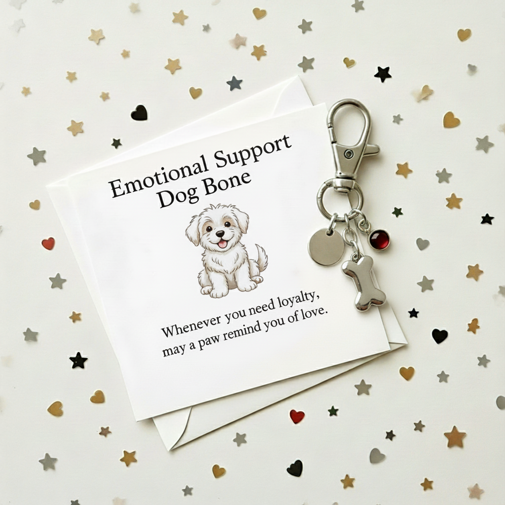 💖 Emotional Support Keychain - Thoughtful Gift for Holidays & Special Occasions 🎁