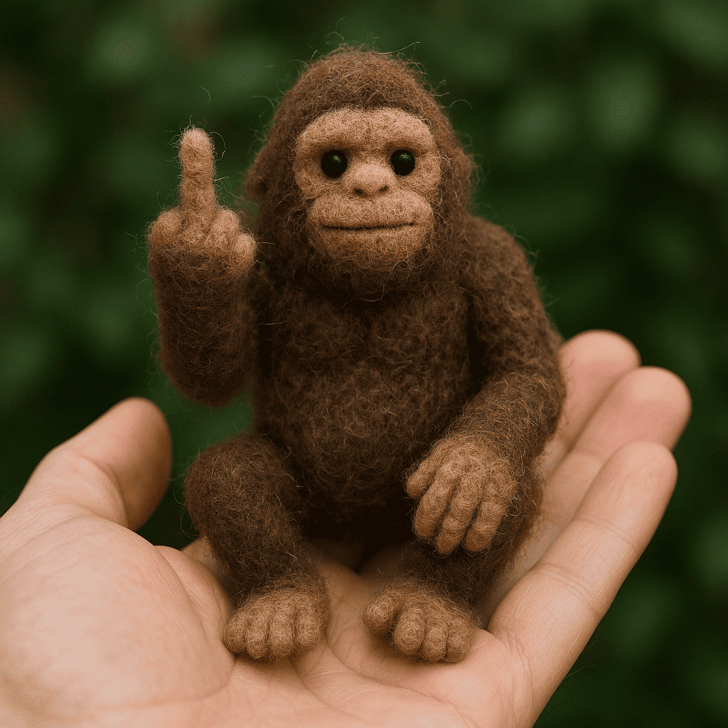 Mischievous Middle Finger Gorilla Plush 🎁🦍 - Perfect Gift for Holidays & Special Occasions!