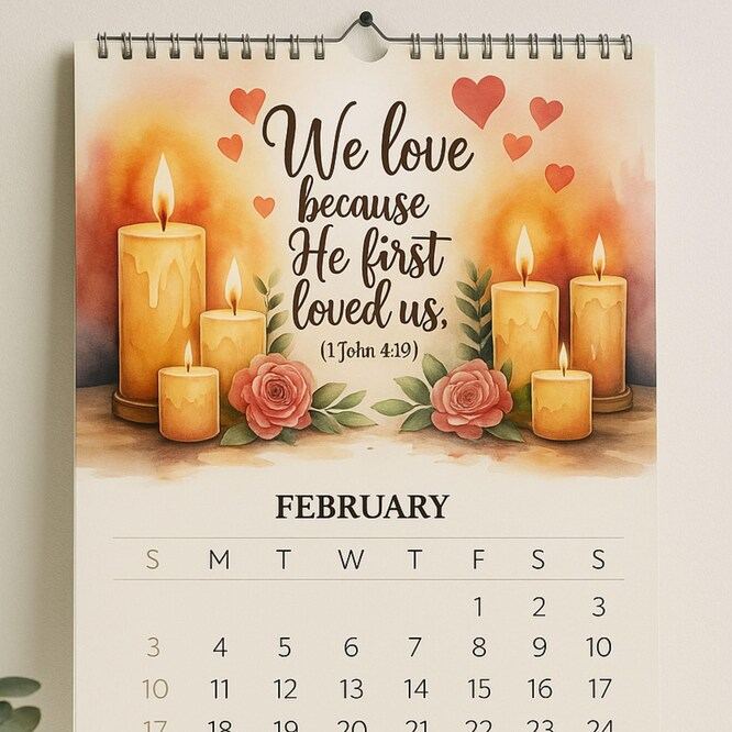2026 Christian Wall Calendar – Faith & Scripture All Year ✝️🎁 Perfect Gift for Holidays & Special Occasions!