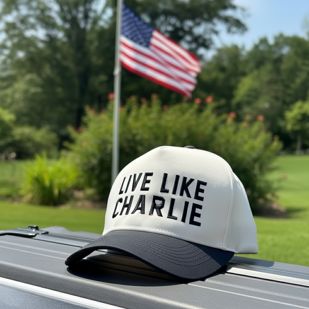 Live Like Charlie Patriotic Cap 🎁🇺🇸 – Perfect Gift for Holidays & Special Occasions (Breathable, Lightweight & Unisex Fit)