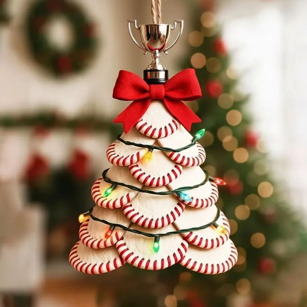 🎄⚽ Sports Balls Christmas Tree Ornaments - Perfect Holiday Gift for Special Occasions!