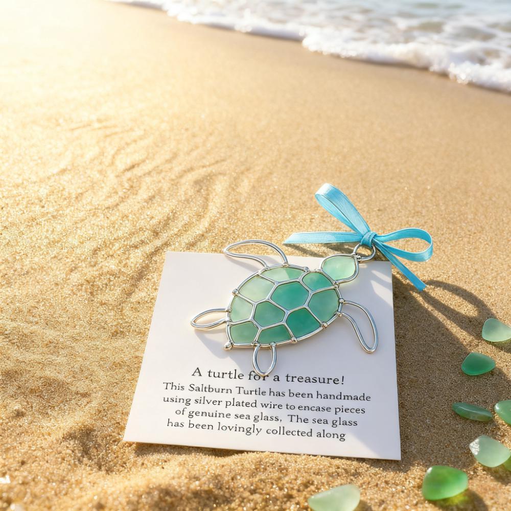 Sea Glass Turtle Gift 💙🐢 – Perfect Holiday & Special Occasion Present!