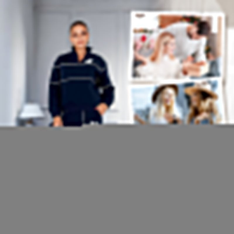 💝 Women's Casual Letter M Long Sleeve Two Piece Set - Perfect Gift for Holidays & Special Occasions! 🎁