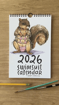 2026 Cute Animals Swimsuit Wall Calendar 🎁🐘 - Perfect Gift for Holidays & Special Occasions!