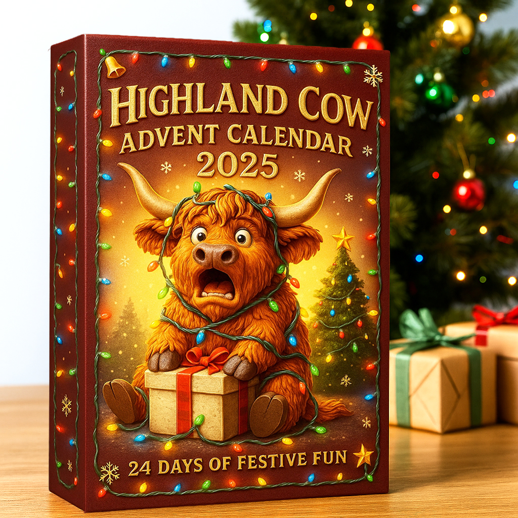 🎄🥛 Highland Cow Advent Calendar 2025 - Perfect Holiday Gift for Special Occasions!