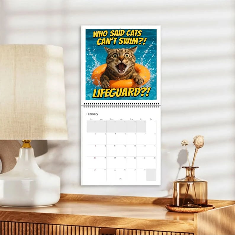 🎁 Hilarious 2026 Screaming Cats Calendar - Perfect Gift for Holidays & Special Occasions! 😹🐱