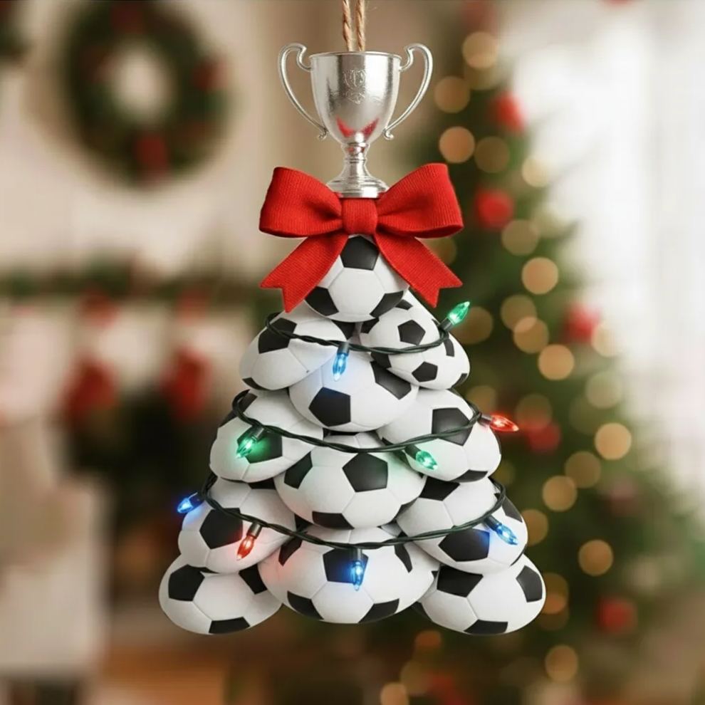 🎄⚽ Sports Balls Christmas Tree Ornaments - Perfect Holiday Gift for Special Occasions!