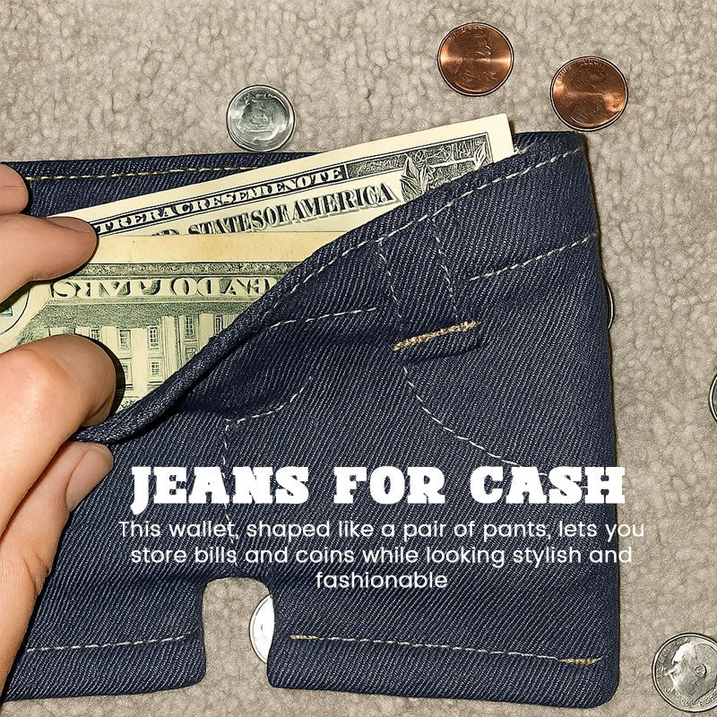 Pocket Pants Mini Jeans Wallet – Perfect Gift for Holidays & Special Occasions! 👖🎁