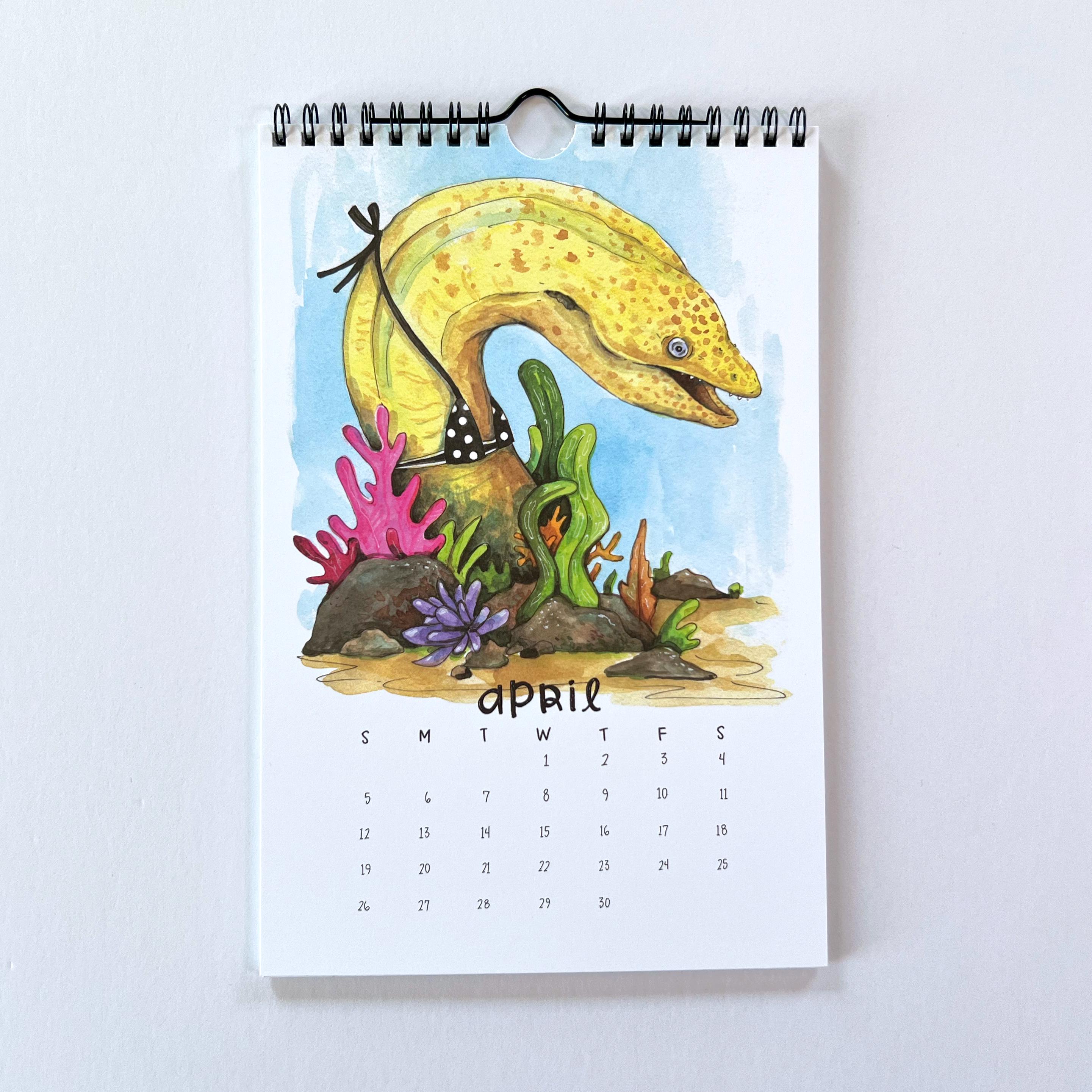 2026 Cute Animals Swimsuit Wall Calendar 🎁🐘 - Perfect Gift for Holidays & Special Occasions!