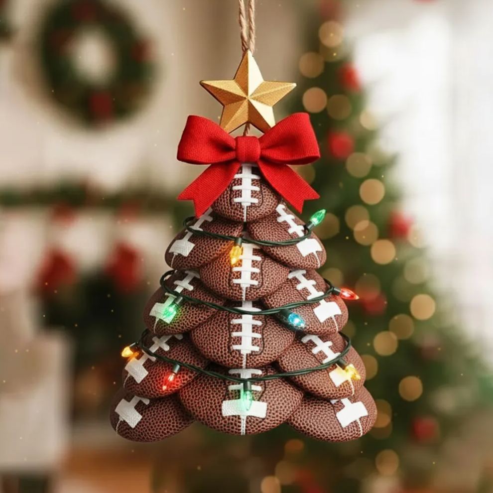 🎄⚽ Sports Balls Christmas Tree Ornaments - Perfect Holiday Gift for Special Occasions!
