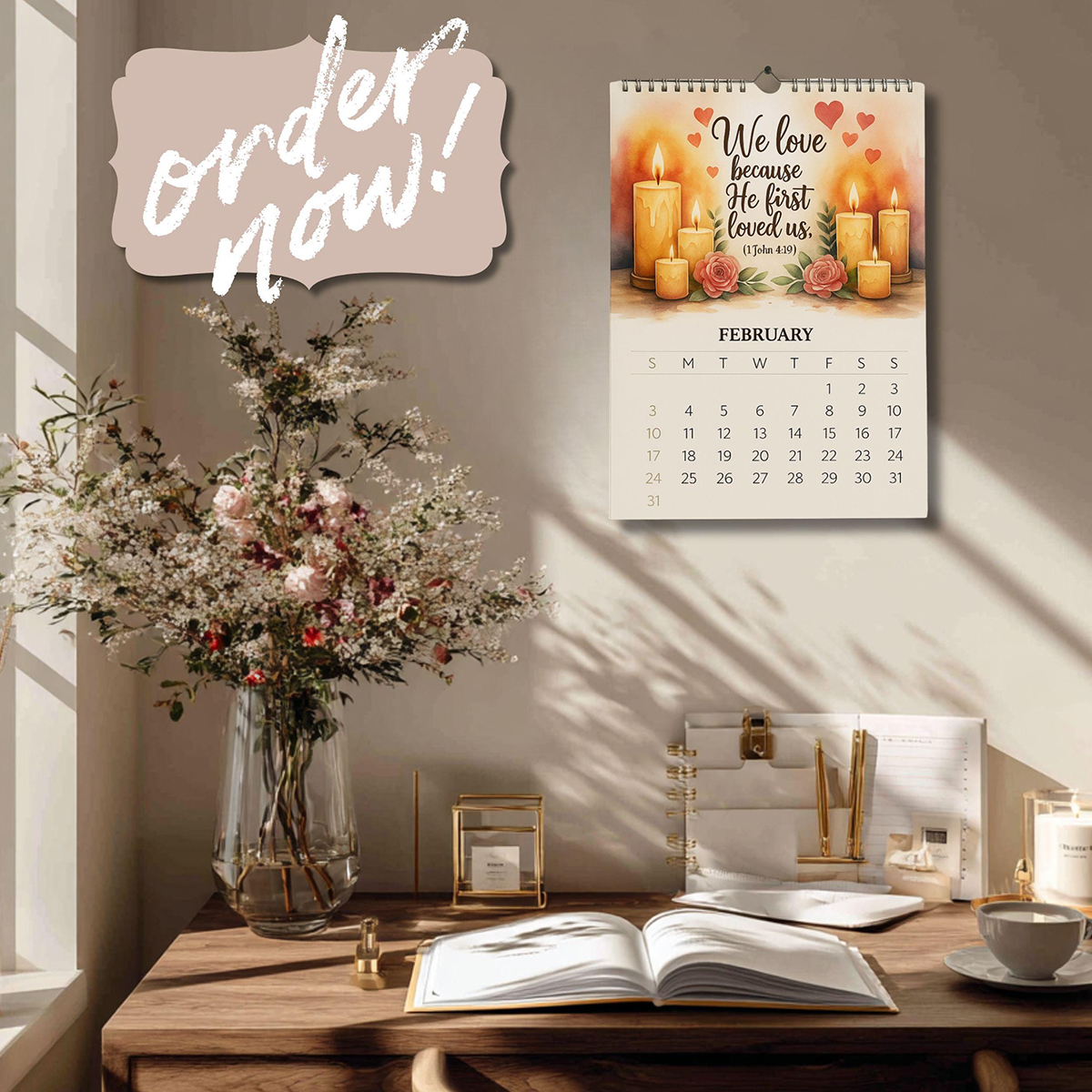 ✨2026 Christian Wall Calendar - Perfect Gift for Holidays & Special Occasions 🙏