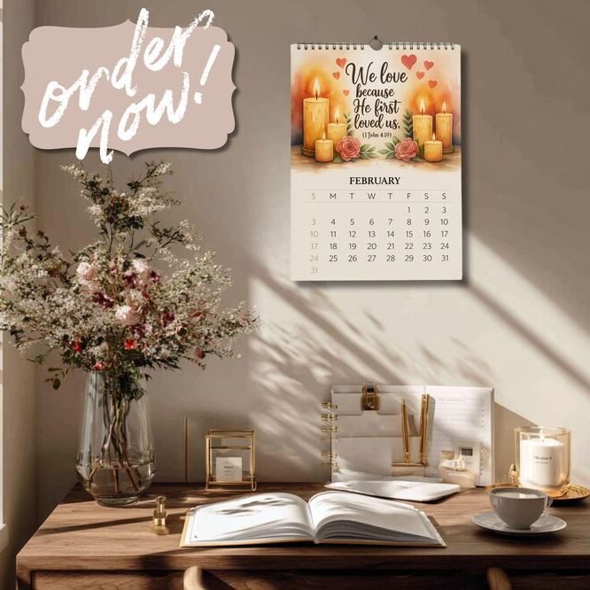 2026 Christian Wall Calendar – Faith & Scripture All Year ✝️🎁 Perfect Gift for Holidays & Special Occasions!