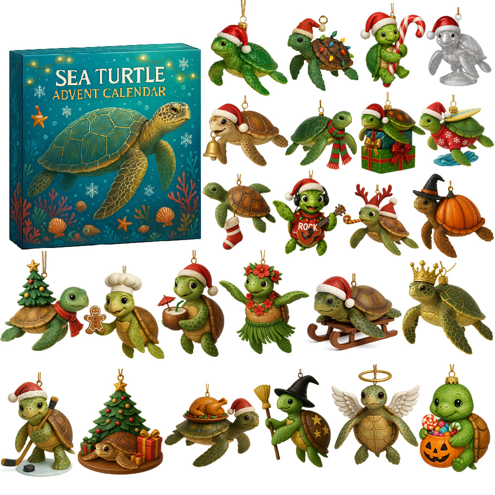 🎁🎄Sea Turtle Advent Calendar – Perfect Holiday Gift & Festive Countdown!