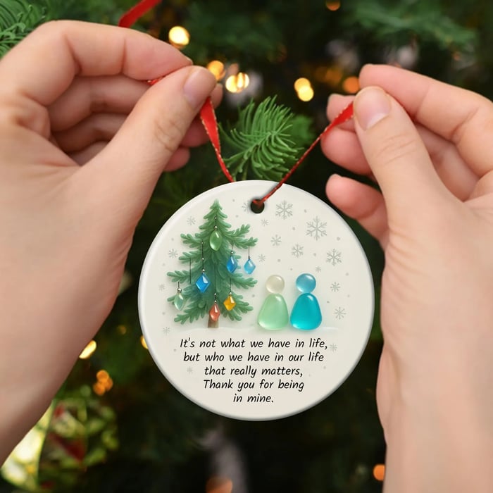 🎁✨ Timeless Sea Glass Friendship Ornament – Perfect Holiday & Special Occasion Gift!