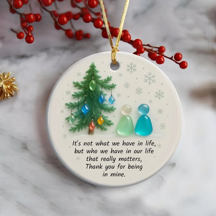 🎁✨ Timeless Sea Glass Friendship Ornament – Perfect Holiday & Special Occasion Gift!