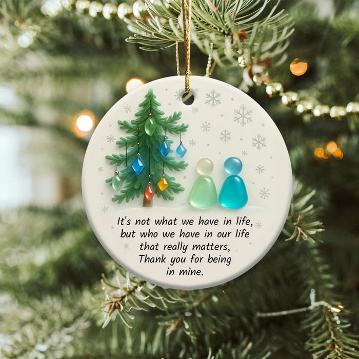 🎁✨ Timeless Sea Glass Friendship Ornament – Perfect Holiday & Special Occasion Gift!