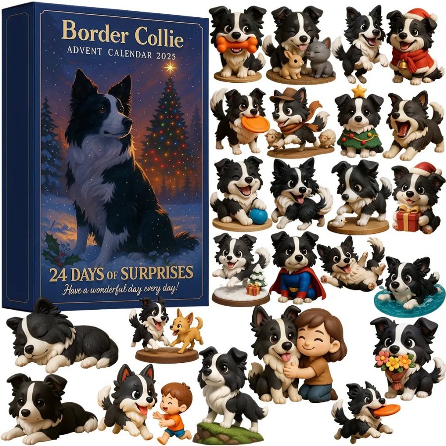 🎄✨ Border Collie Advent Calendar 2025 – Perfect Holiday Gift for Dog Lovers!