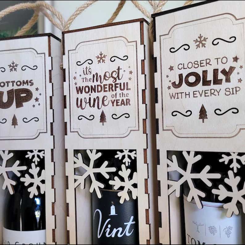 🎁✨ Funny Wooden Wine Box Gift – Perfect for Christmas & Special Occasions!