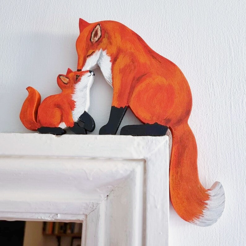 🎁✨Perfect Holiday Gift Idea! Fox Door Topper – Thoughtful Present for Mother's Day & Special Occasions