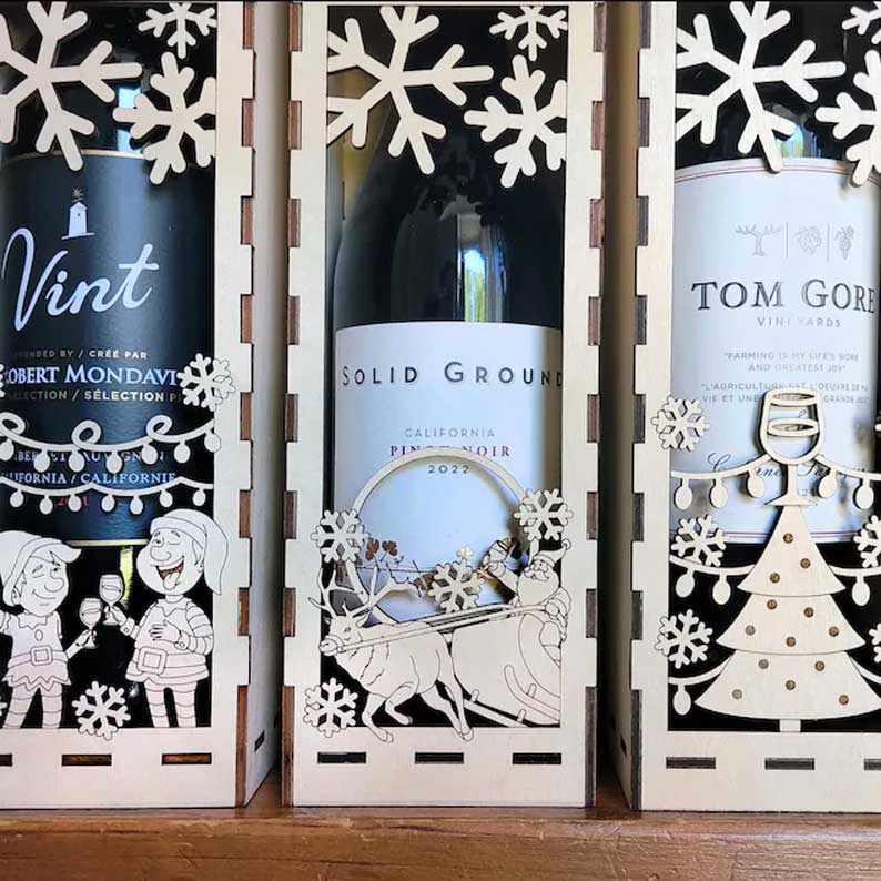 🎁✨ Funny Wooden Wine Box Gift – Perfect for Christmas & Special Occasions!