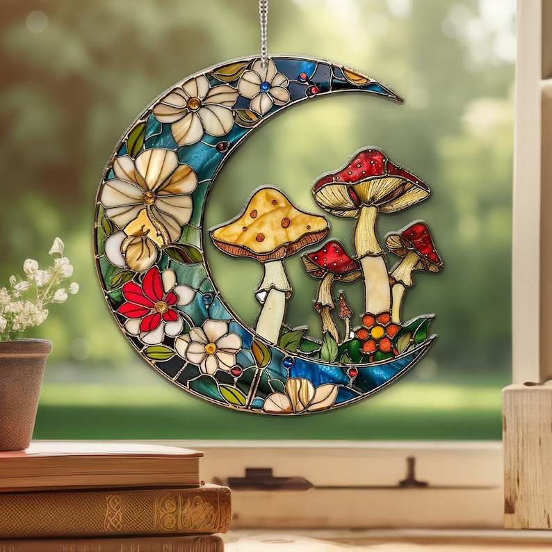 🎁✨2025 Mother's Day Gift Idea – Stunning Mushroom Suncatcher Ornament for Holidays & Special Occasions