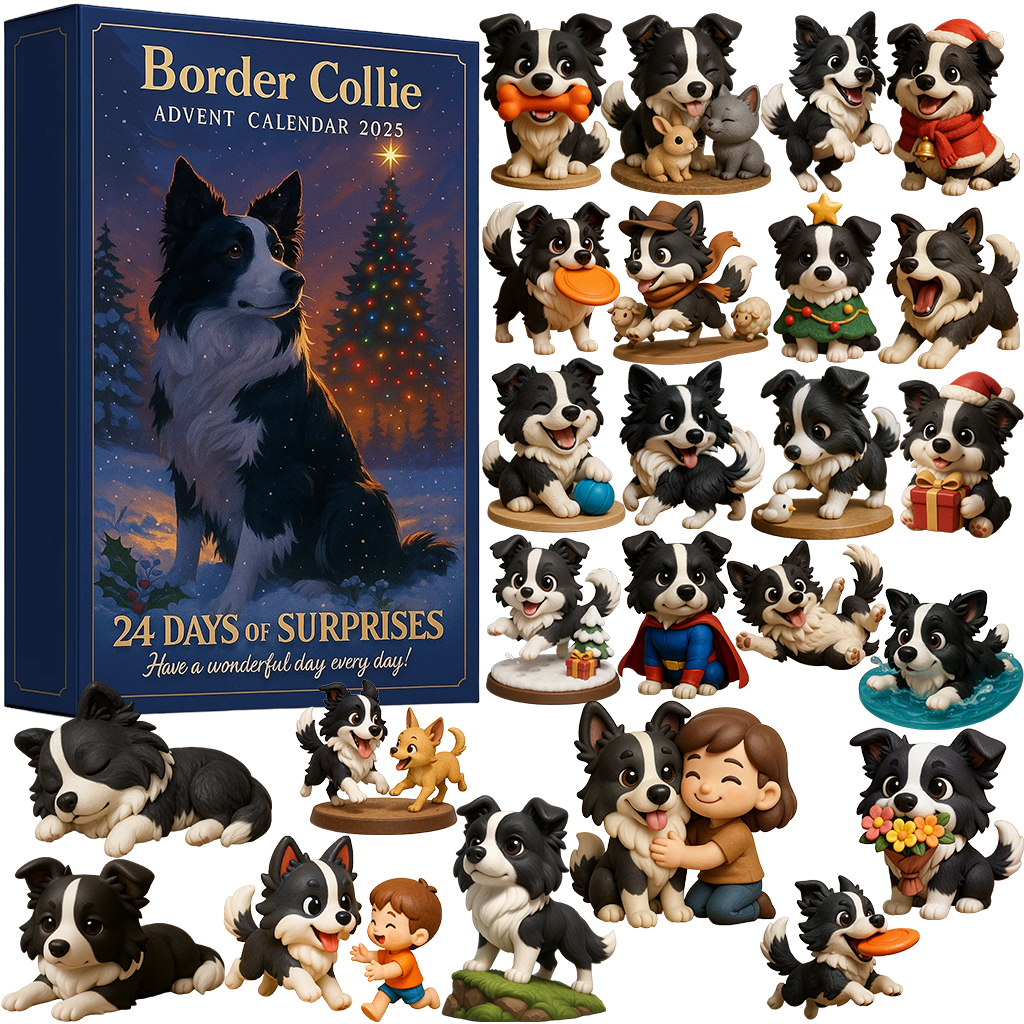🎄🐶 Border Collie Advent Calendar 2025 – Perfect Holiday Gift for Dog Lovers!