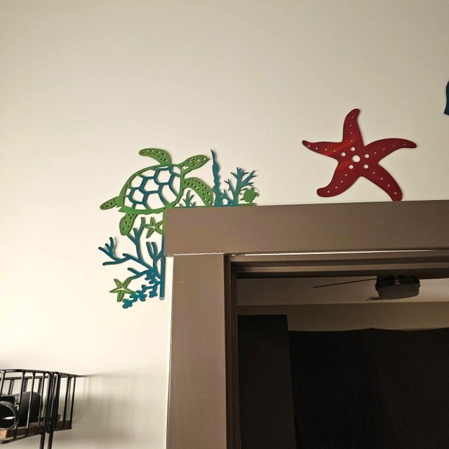 🎁 Metal Sea Turtle Door Topper - Perfect Holiday & Special Occasion Gift 🐢