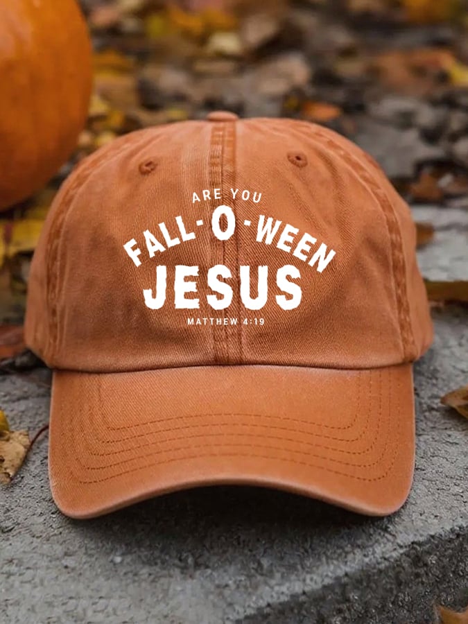 🎃👑 Unisex 'Are You Fall-O-Ween Jesus' Baseball Cap – Perfect Holiday & Gift Occasion Present!